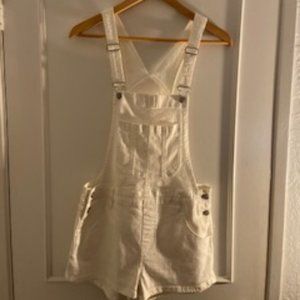 PacSun White Overall Shorts